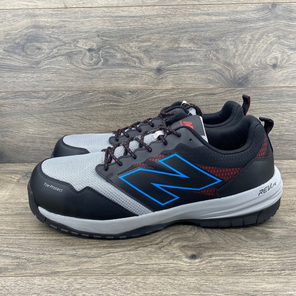 New Balance Quikshift EH Work Shoes Mens 17 Black Blue Grey Toe Protect REVlite